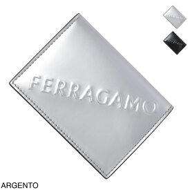 【3万円均一】フェラガモ FERRAGAMO (Salvatore Ferragamo) カードケース 名刺入れ 661211 0764218 argento nero【返品送料無料】[2023AW]