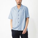 アミ AMI 半袖シャツ 半袖オープンカラーシャツ ブルー メンズ 大きいサイズあり hsh203 co0015 450 skyblue【返品送料無料】