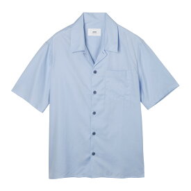 【2万円均一】アミ AMI ALEXANDRE MATTIUSSI 半袖シャツ 半袖オープンカラーシャツ ブルー hsh203 co0015 450 skyblue【返品送料無料】