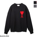 アミ パリス AMI PARIS クルーネックニット メンズ レディース uks002 018 009 black red ADC CREWNECK SWEATER【返品…