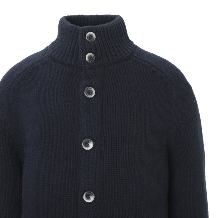 楽天市場】ヘルノ HERNO カーディガン スタンドカラーニット ブルー  