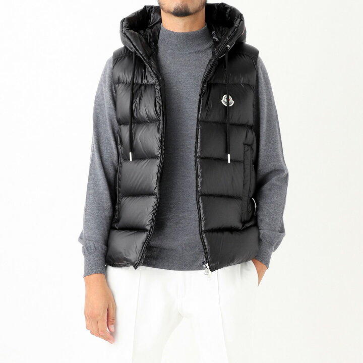 楽天市場】モンクレール MONCLER ダウンベスト ブラック メンズ 大きい 