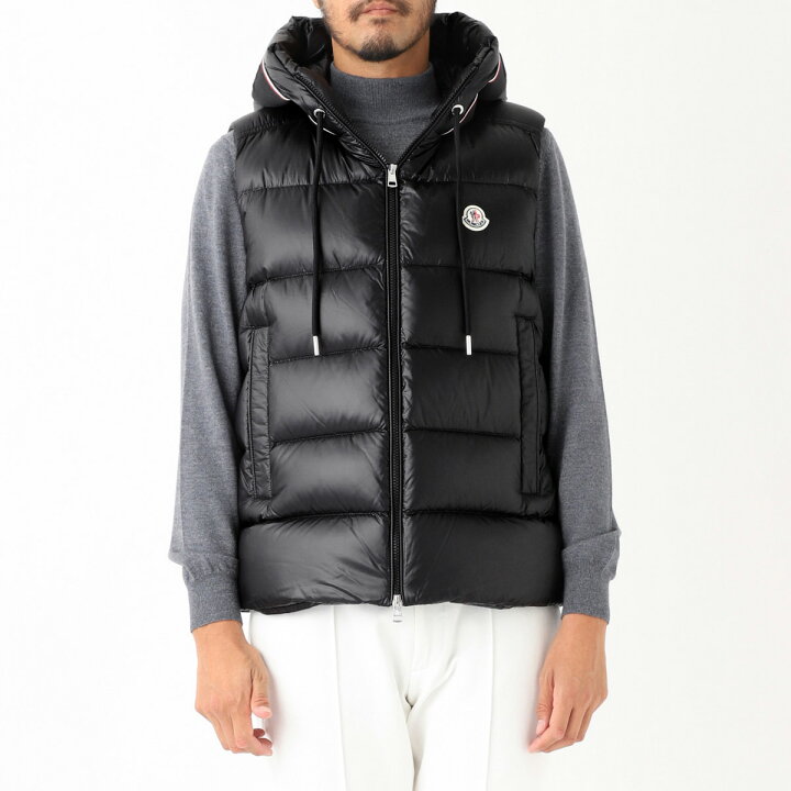 楽天市場】モンクレール MONCLER ダウンベスト ブラック メンズ 大きい  