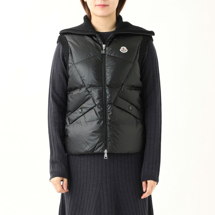 楽天市場】モンクレール MONCLER ダウン切り替え ベスト ジレ ブラック 