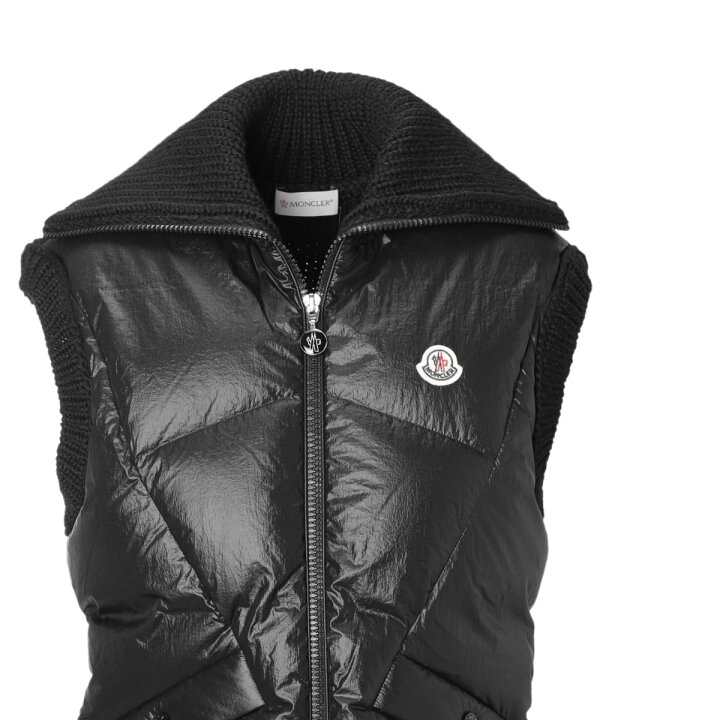 楽天市場】モンクレール MONCLER ダウン切り替え ベスト ジレ ブラック 