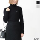 【アウトレット】メゾンキツネ MAISON KITSUNE タートルネック ニット レディース lw00806kt1091 p199 black TONAL FOX HEAD PATCH FINE RIBBED TURTLENECK【返品送料無料】