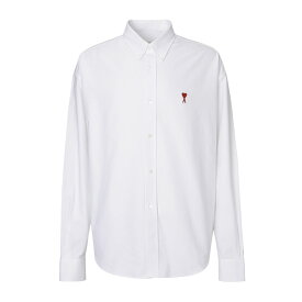 アミ AMI ALEXANDRE MATTIUSSI ボタンダウンシャツ ホワイト bfush130 co0031 168 BOXY FIT SHIRT【返品送料無料】[2023AW]