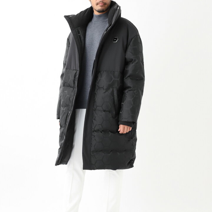 楽天市場】ボーラー BALR. ダウンコート ブラック dante jacquard long 