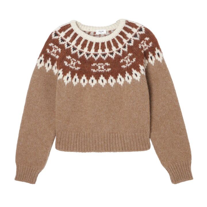 楽天市場】セリーヌ CELINE クルーネックニット ブラウン レディース  