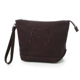 メゾンキツネ MAISON KITSUNE ポーチ ブラウン メンズ レディース lw05301ww0083 p299 pecanbrown BOLD FOX HEAD ZIPPED POUCH【返品送料無料】【ラッピング無料】[2023AW]