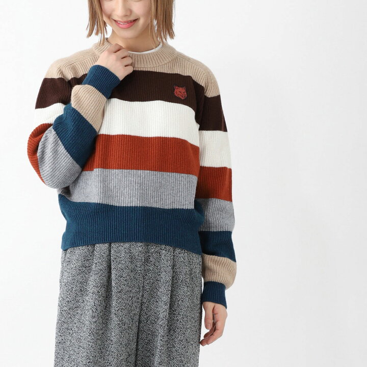 楽天市場】メゾンキツネ MAISON KITSUNE クルーネックニット マルチ 