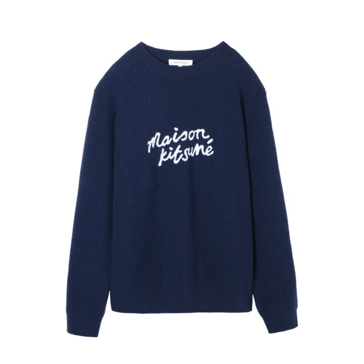 楽天市場】メゾンキツネ MAISON KITSUNE クルーネックニット ブルー  
