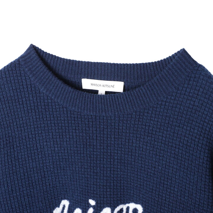 楽天市場】メゾンキツネ MAISON KITSUNE クルーネックニット ブルー 