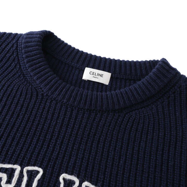 楽天市場】セリーヌ CELINE クルーネックニット ブルー メンズ 2aw9a  
