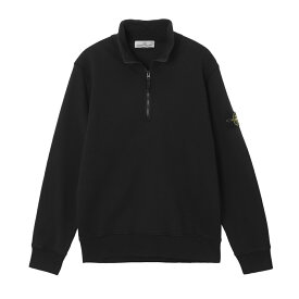 ストーンアイランド STONE ISLAND ハーフジップ スウェット ブラック メンズ 801561951 a0029 61951【あす楽対応_関東】【返品送料無料】【ラッピング無料】[2024SS]