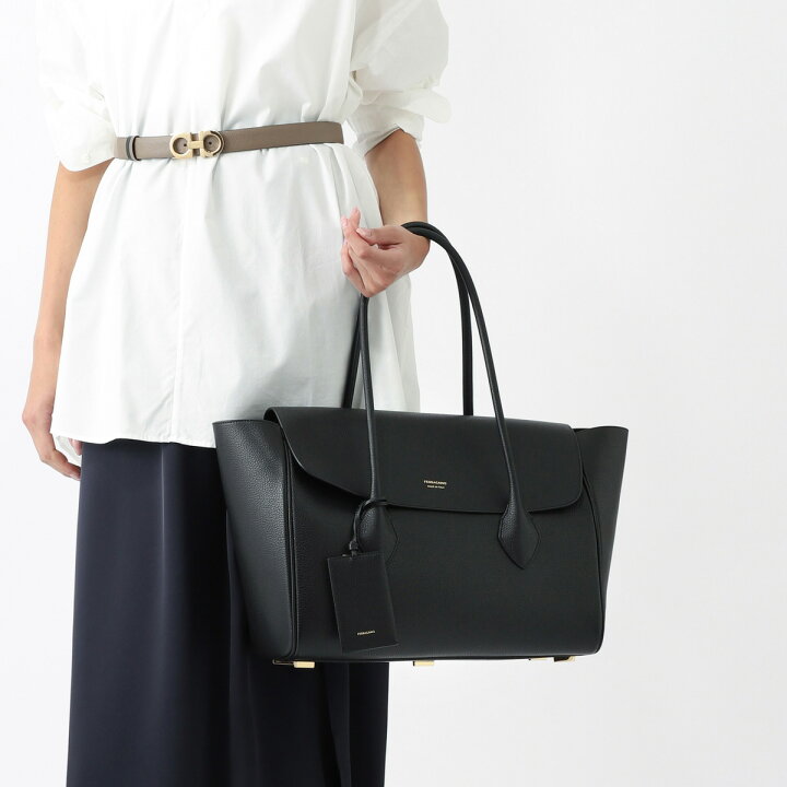 楽天市場】フェラガモ FERRAGAMO トートバッグ ブラック レディース 