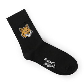 『ネコポス対応(3点まで)』メゾンキツネ MAISON KITSUNE ソックス ブラック メンズ mm06401kt0010 p199 black【返品交換不可】