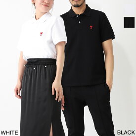 アミ AMI ポロシャツ メンズ レディース bfupl001 760 100 white AMI DE COEUR POLO SHIRT【返品送料無料】[2025SS]