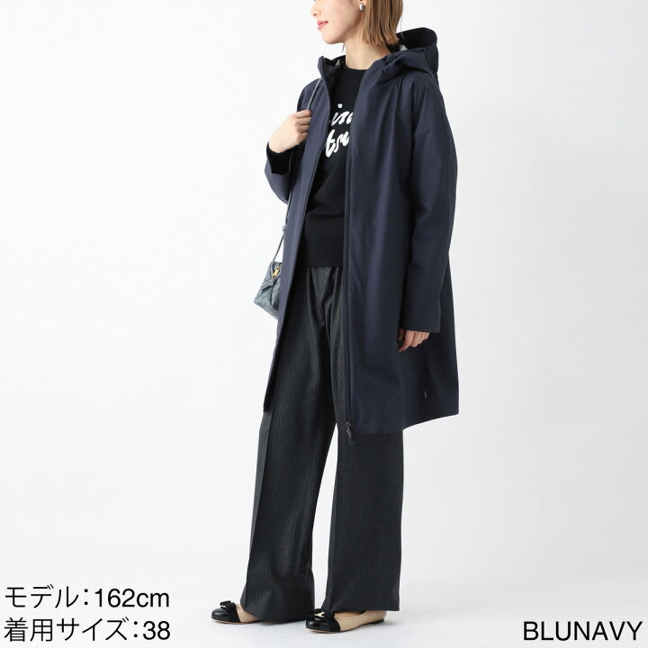 楽天市場】ヘルノ HERNO フーデッドコート ブルー レディース 大きい 
