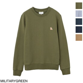 【アウトレット】メゾンキツネ MAISON KITSUNE スウェットシャツ メンズ lm00303km0001 p384 militarygreen CHILLAX PATCH REGULAR SWEATSHIRT【返品送料無料】[2025SS]