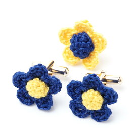 サンカルリーノ San Carlino カフスボタン&ブートニエールセット イエロー メンズ fragalia cuf FRAGALIA フラガリア【返品送料無料】