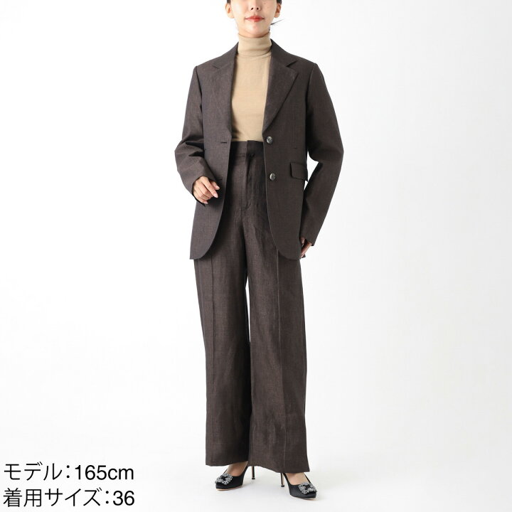 楽天市場】ロエベ LOEWE スラックス トラウザーズ ブラウン レディース 