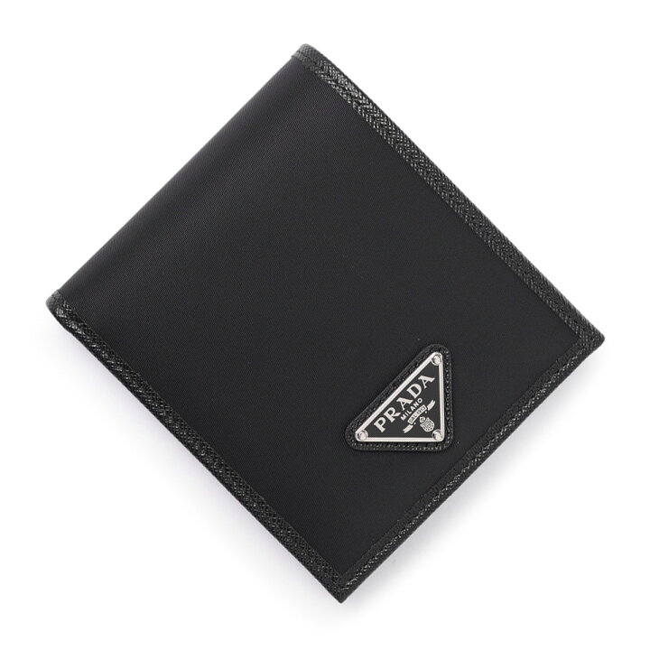 楽天市場】プラダ PRADA 2つ折り財布 小銭入れ付き ブラック メンズ  