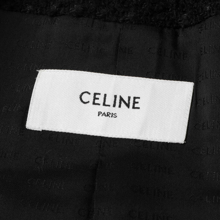 楽天市場】セリーヌ CELINE ツイードジャケット ブラック レディース 