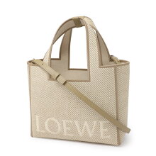 【10/5限定!当選確率1/2!MAX100%POINT BACK!※要エントリー】ロエベ LOEWE トートバッグ 2WAY ショルダーバッグ ベージュ レディース alf1b59x14 2370 LOEWE FONT TOTE SMALL BAG【返品送料無料】[2024AW]