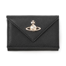 ヴィヴィアンウエストウッド Vivienne Westwood 3つ折り財布 小銭入れ付き ブラック レディース 5115002ew l001n n402 black ENVELOPE BILLFOLD WITH POCKET【返品送料無料】[2025AW]