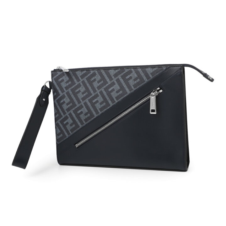 楽天市場】フェンディ FENDI クラッチバッグ ブルー メンズ 7va491 