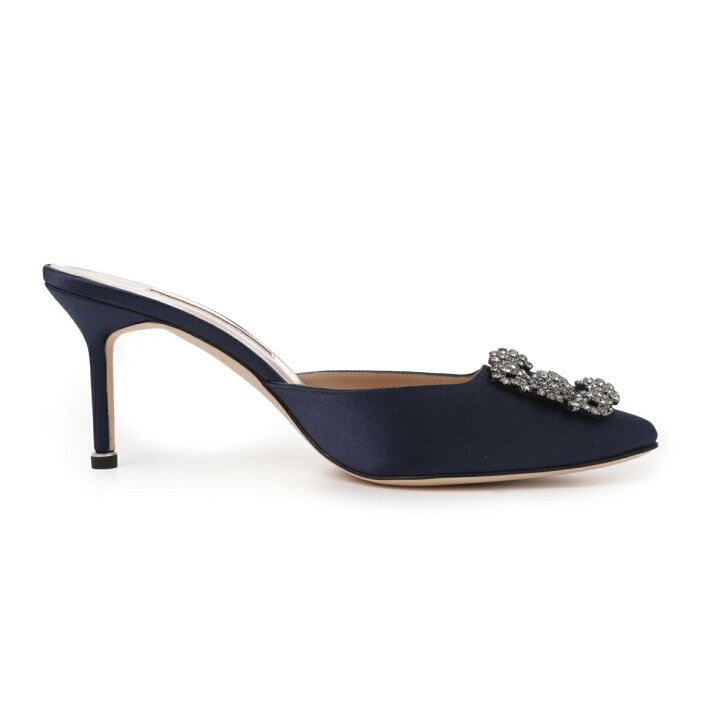 MANOLO BLAHNIK ネイビー サンダル ミュール M2912P ○MANOLO BLAHNIK 