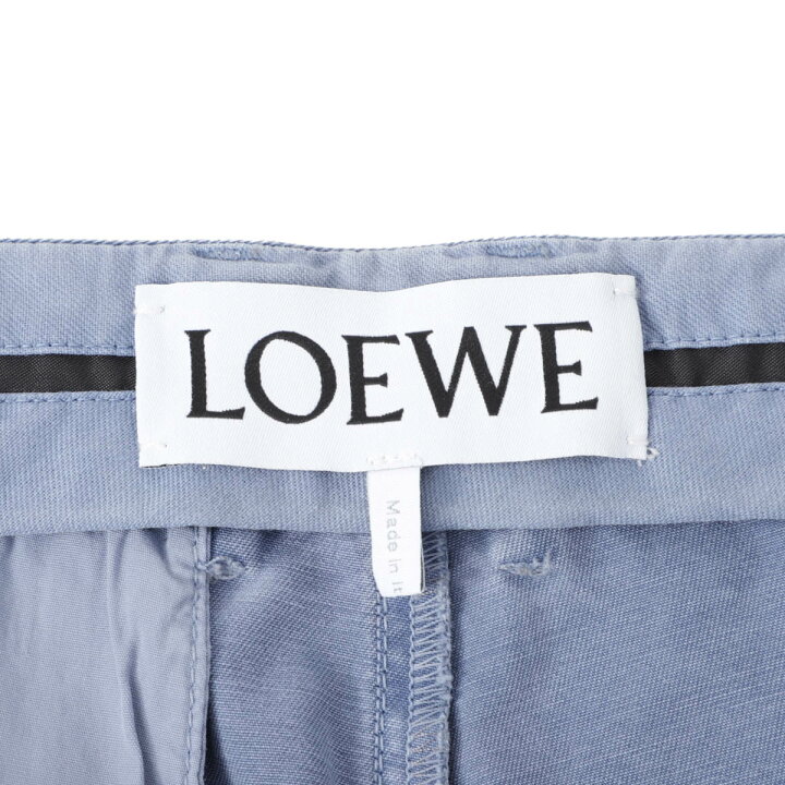 楽天市場】ロエベ LOEWE コットンパンツ トラウザーズ ブルー メンズ 