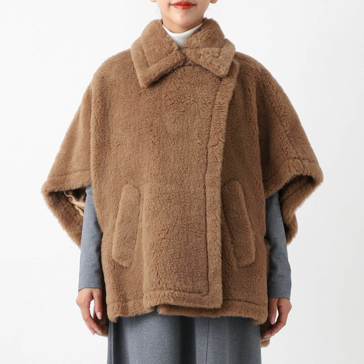 楽天市場】マックスマーラ Max Mara ケープ ポンチョ ブラウン