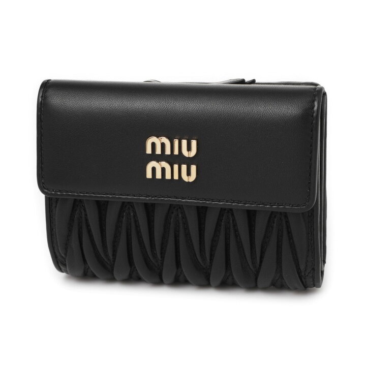 楽天市場】ミュウミュウ miu miu 2つ折り財布 小銭入れ付き ブラック  