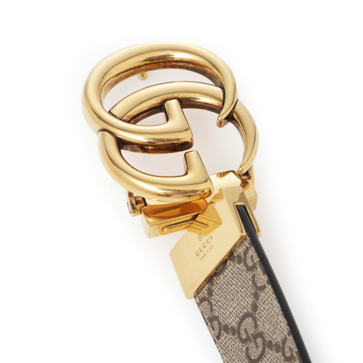 楽天市場】グッチ GUCCI リバーシブルベルト マルチカラー レディース 
