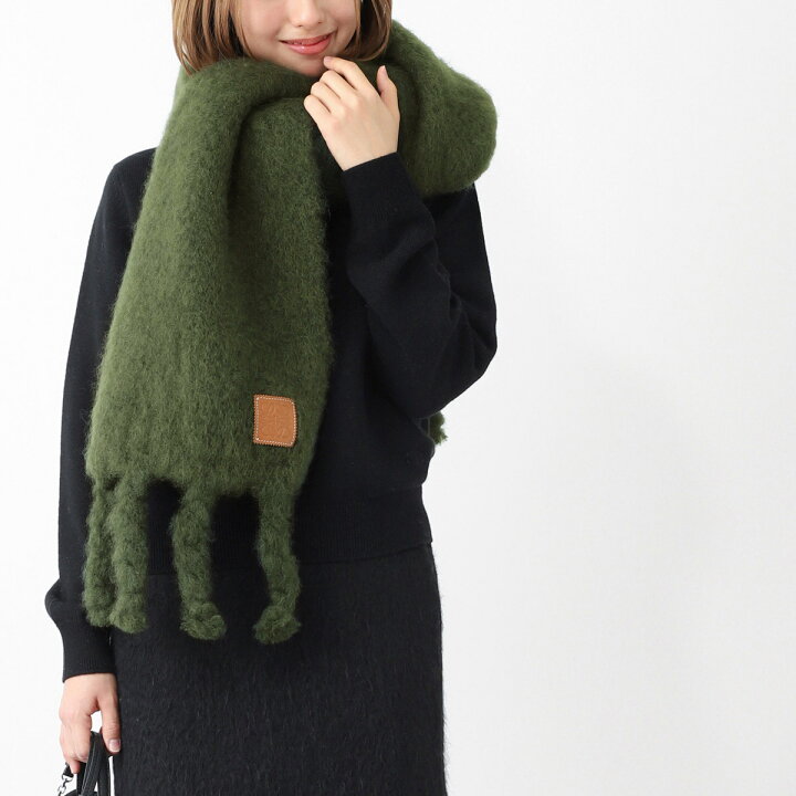 楽天市場】ロエベ LOEWE マフラー スカーフ グリーン レディース  