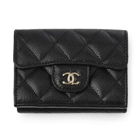 シャネル CHANEL 3つ折り財布 小銭入れ付き コンパクトウォレット ブラック レディース ap0230 b10583 c3906 MATELASSE AP0230【返品交換不可】