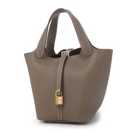 エルメス HERMES ハンドバッグ グレー レディース picotin lock18 pm gd w taurillonclemence etoupe PICOTIN LOCK 18/PM【返品交換不可】