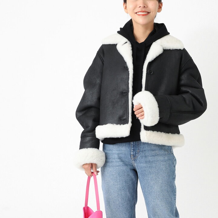 楽天市場】【アウトレット】ロエベ LOEWE レザージャケット ムートン  