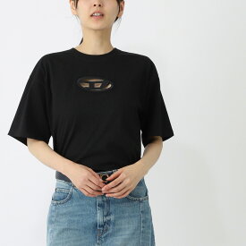 ディーゼル DIESEL クルーネックTシャツ ブラック レディース t buxt crop od a15096 0niax 9xx T-BUXT-CROP-OD A15096 0NIAX【返品送料無料】