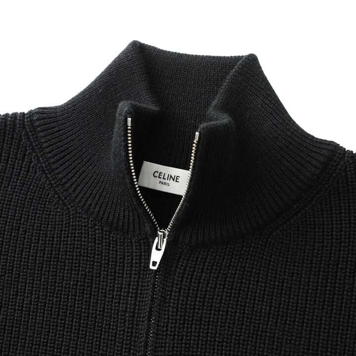 楽天市場】セリーヌ CELINE ハーフジップニット ブラック メンズ ry02q 