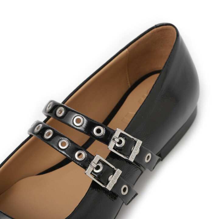 楽天市場】ガニー GANNI バレエシューズ メリージェーン ブラック  