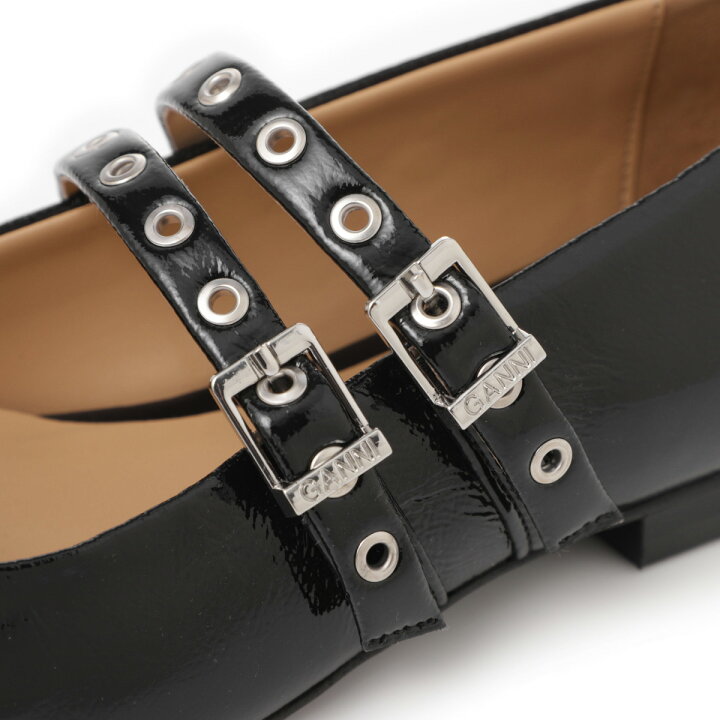 楽天市場】ガニー GANNI バレエシューズ メリージェーン ブラック  