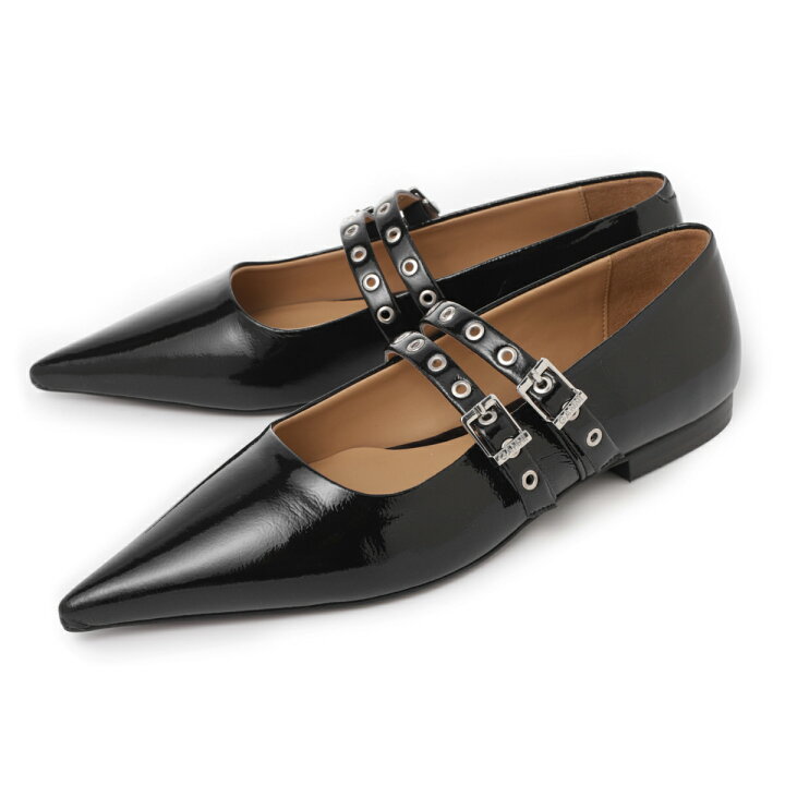 楽天市場】ガニー GANNI バレエシューズ メリージェーン ブラック  