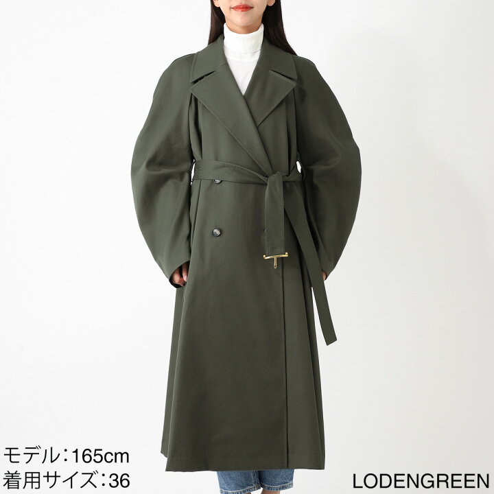 楽天市場】ロエベ LOEWE トレンチコート グリーン レディース 