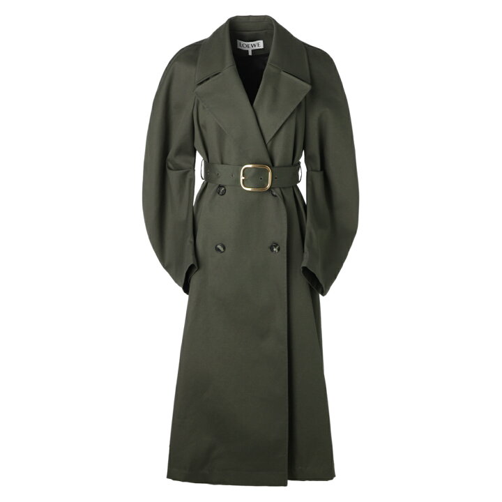 楽天市場】ロエベ LOEWE トレンチコート グリーン レディース  