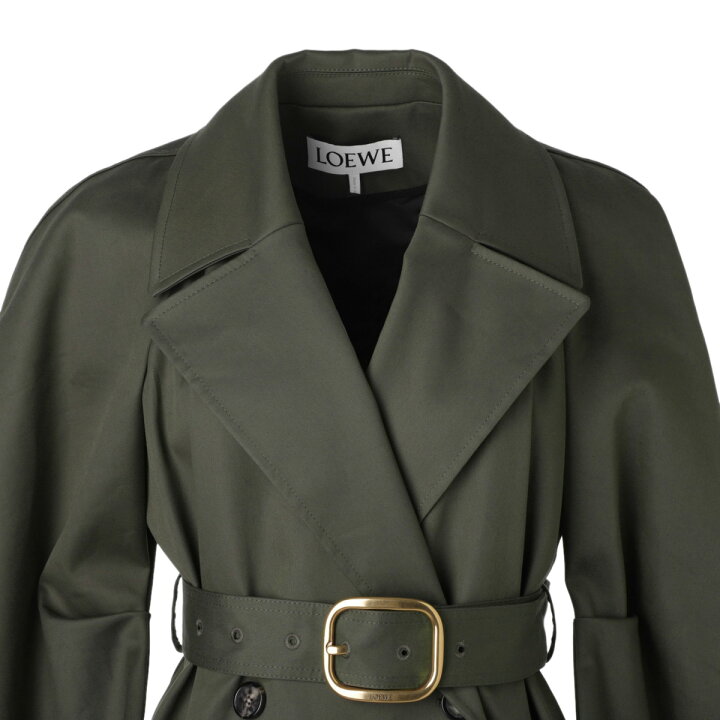 楽天市場】【アウトレット】ロエベ LOEWE トレンチコート グリーン  