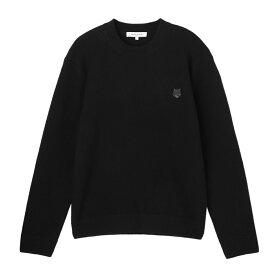 【アウトレット】メゾンキツネ MAISON KITSUNE クルーネックニット メンズ nm00805kt1006 p480 navy BOLD FOX HEAD PATCH REGULAR JUMPER IN LAMBSWOOL【返品送料無料】