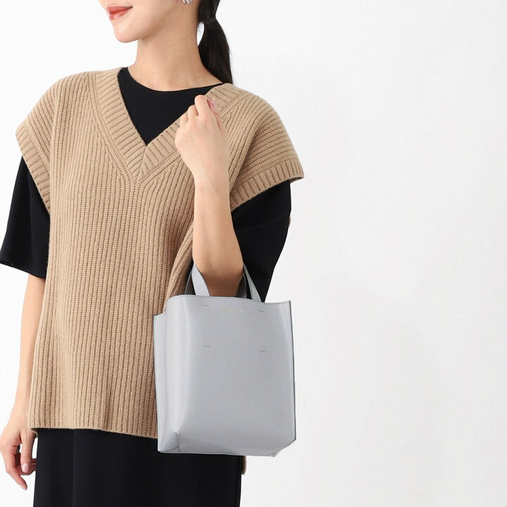 楽天市場】マルニ MARNI トートバッグ 3WAY グレー レディース 